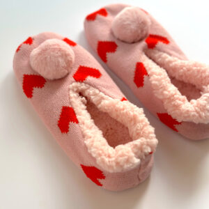 💝 Slippers - Pink with Red hearts