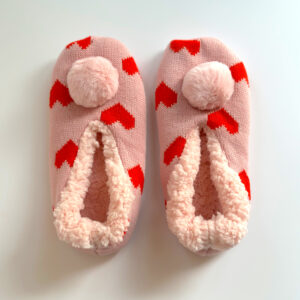 💝 Slippers - Pink with Red hearts