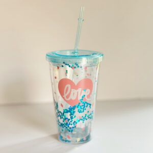 💝Straw Cup - Blue (Love)