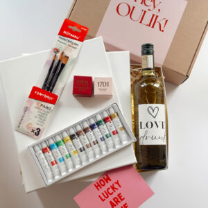 💝 Valentine's Wine Sip and Paint Gift Box