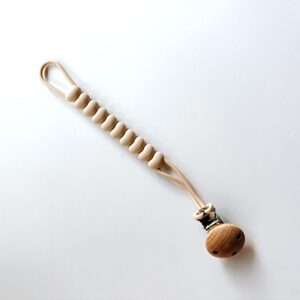 Baby Dummy Clip - Silicone Cream