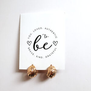 JEWELLERY - Earrings Textured Gold Hoops