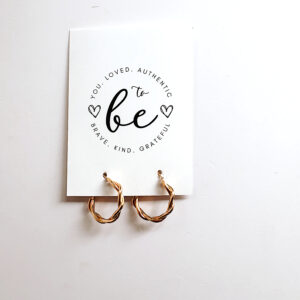 JEWELLERY - Earrings Twisted Gold Hoops