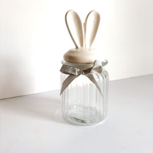 🐇Easter - Glass Jar (With Ceramic Bunny Ears)