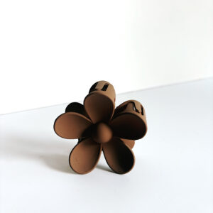 Hair Claw - Flower Brown