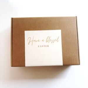 🐇Large Brown Gift Box - Have A Blessed Easter (24 x 32 x 8,5cm)