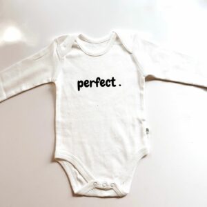 Baby onesie - 'Perfect' (3-6 months) Long Sleeve