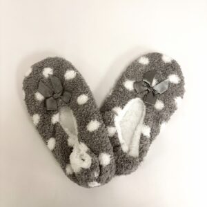 💐Slippers - Grey With Polkadots