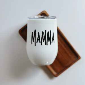💐Coffee & Wine Tumbler -MAMMA (White)
