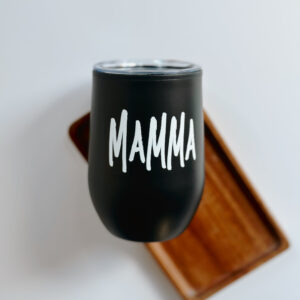 💐Coffee & Wine Tumbler -MAMMA (Black)