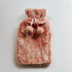 💐 Warm Water Bottle (Pink Pom Poms)